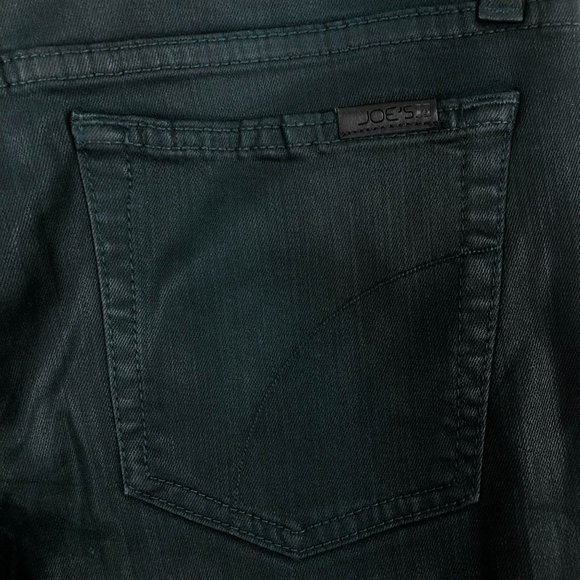 Joe's Women's Size 26 Dark Green Coated Waxed The Skinny Stretch Denim Jeans - Picture 4 of 8